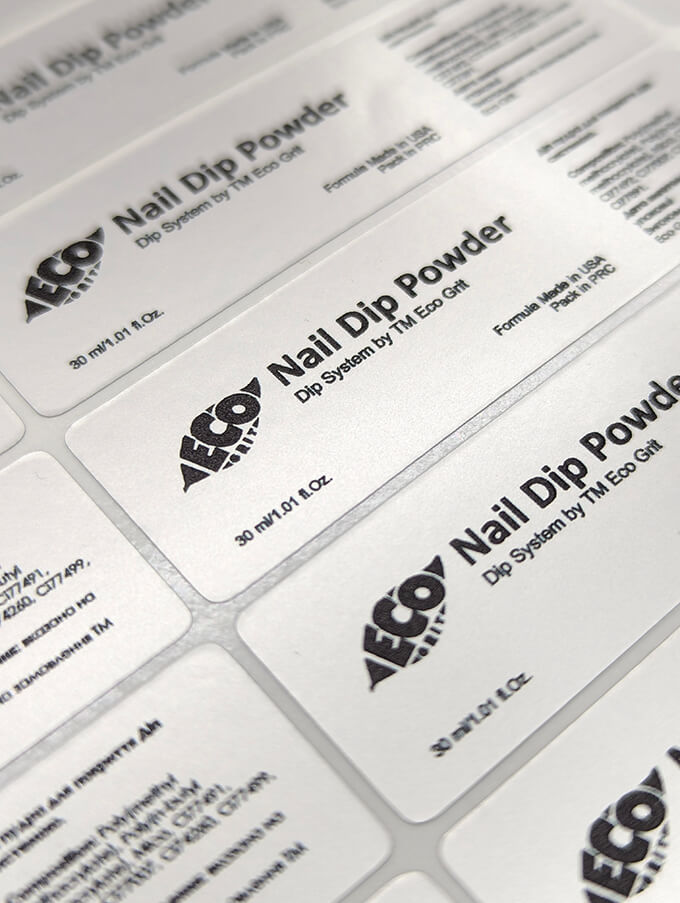 Виготовлення металізованих наліпок. Друк на плівці хром УФ